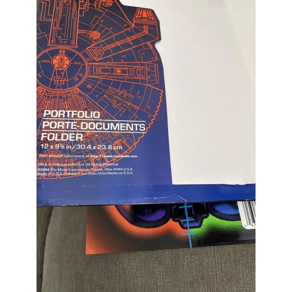 Vtg 1996 NOS Mead Star Wars 12x9 Portfolio School 4 Folder Lot read UNPUNCHED